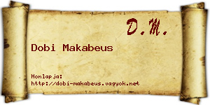 Dobi Makabeus névjegykártya